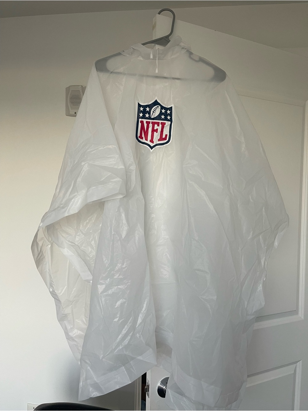 NFL White Clear Rain Poncho with Shield Logo